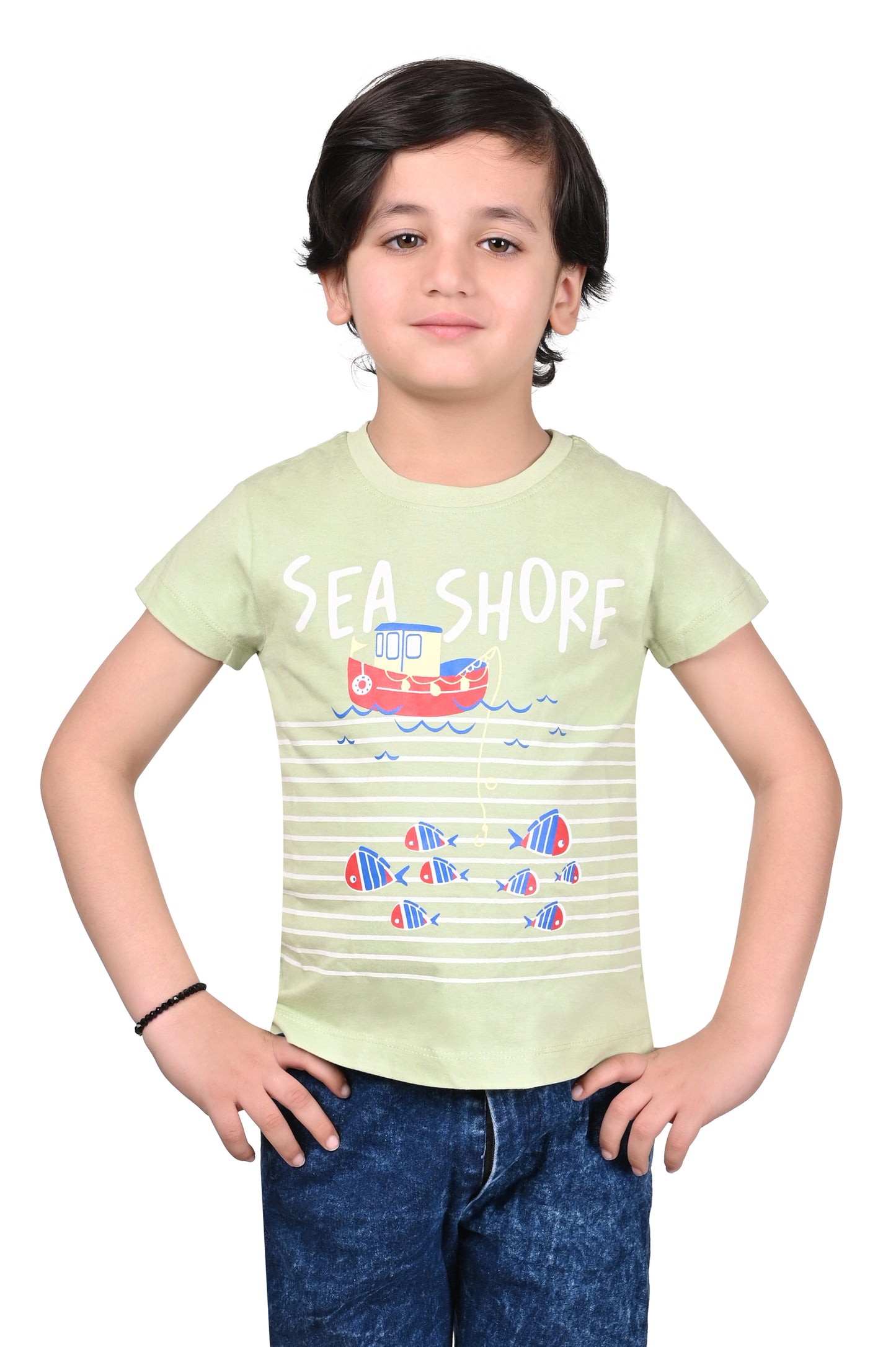 Neo Mint Boys Cotton T-Shirt Printed Design Regular Fit