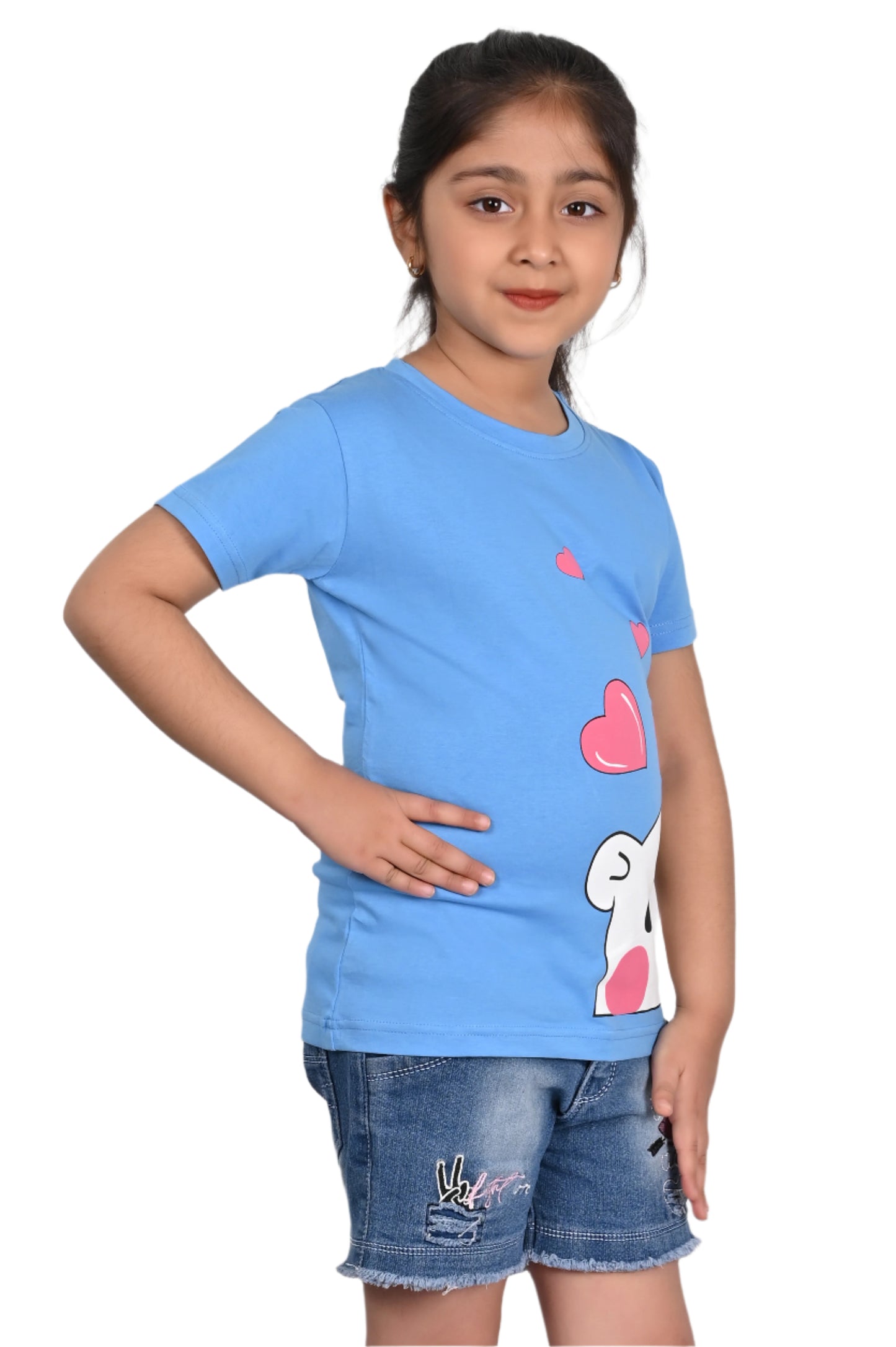 Denim blue Printed T-Shirt