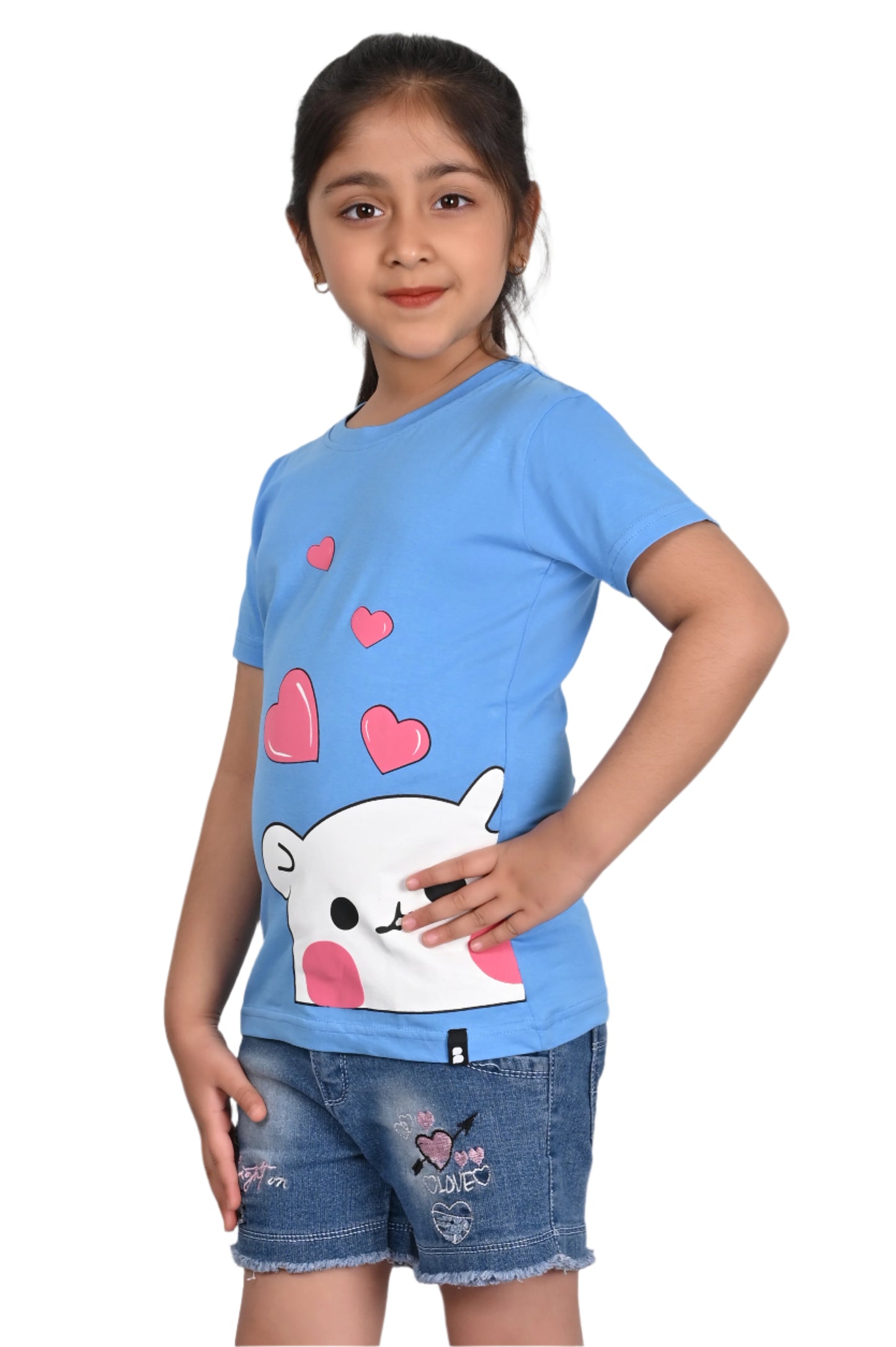 Denim blue Printed T-Shirt