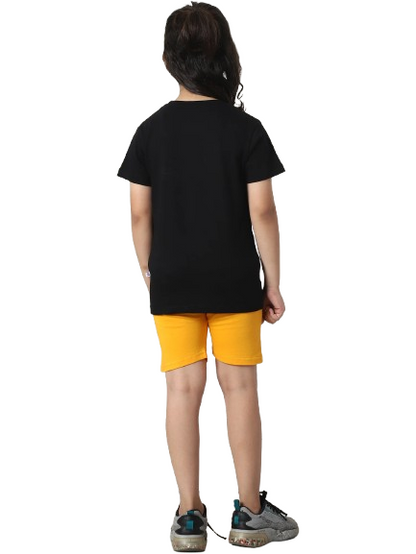 Yellow  and black Yellow  Boys Co Ord-Set