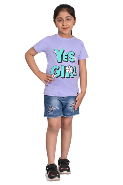 lavender Printed T-Shirt