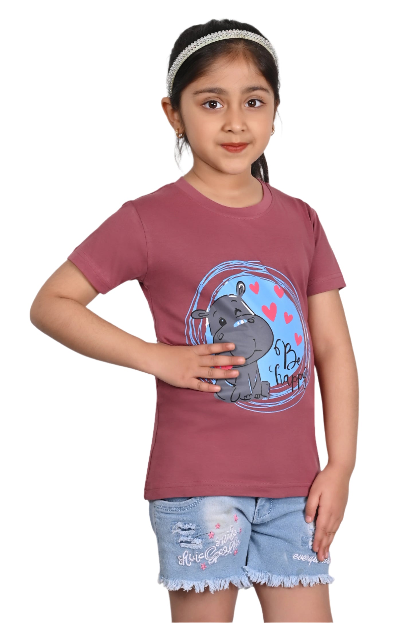 Mauve Printed T-Shirt