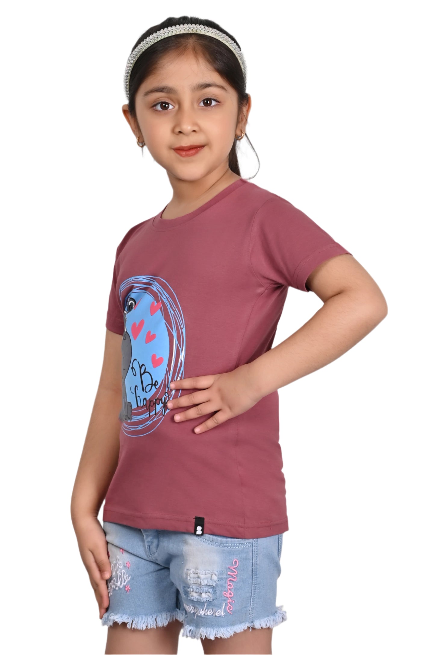 Mauve Printed T-Shirt